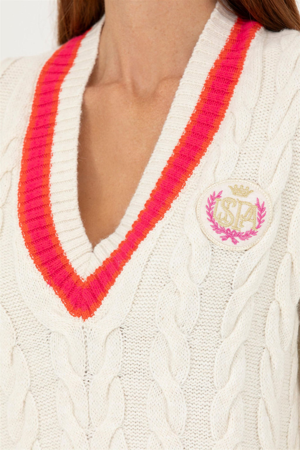 Женский кремовый свитер - U.s. polo assn фото 7