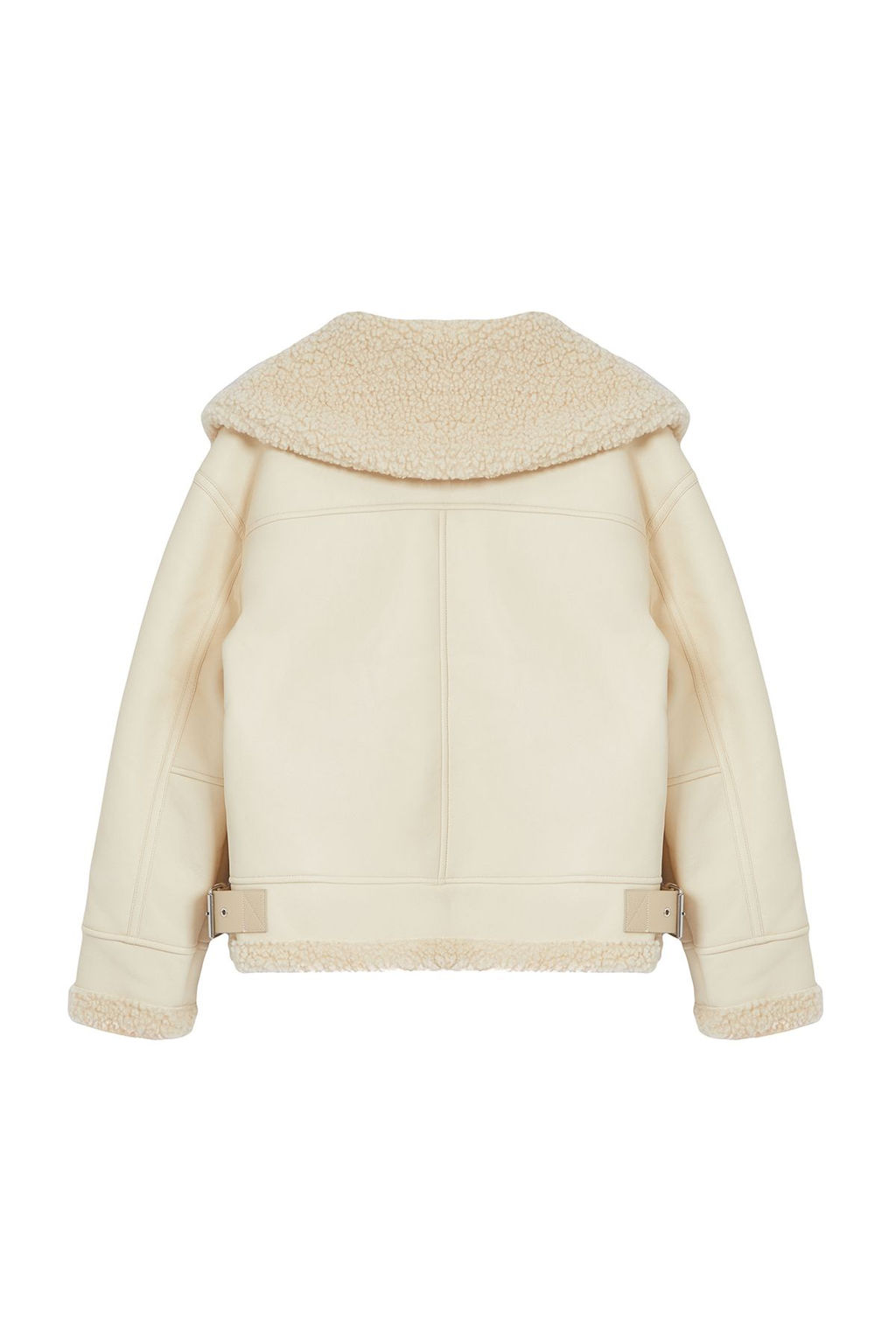 Siyah Regular Kal?p Pelus Detayl? Suni Deri Biker Ceket Mont TWOAW25MO00037 - Trendyolmilla фото 7