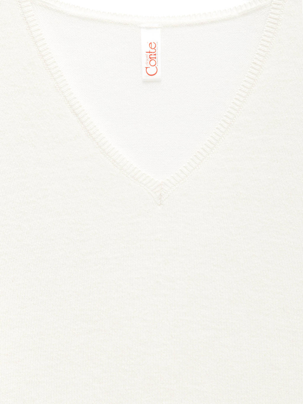 CONTE Классический джемпер из пряжи с вискозой и льном LDK 088 off-white - Conte elegant фото 6