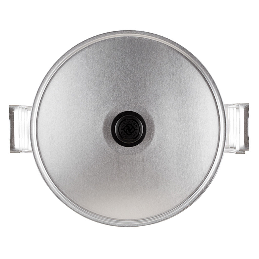 Манты-казан (мантоварка) алюминиевая 13л, д34см, h40см, s1,2-1,75мм, 4 сетки, с фланцем, матовый, металлическая крышка (Россия) - Домашняя мода фото 3