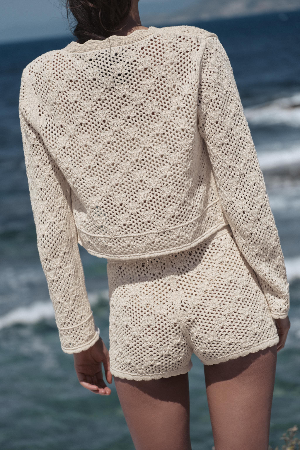 CHAQUETA PUNTO POINTELLE FLORES / Beige claro - Zara фото 4