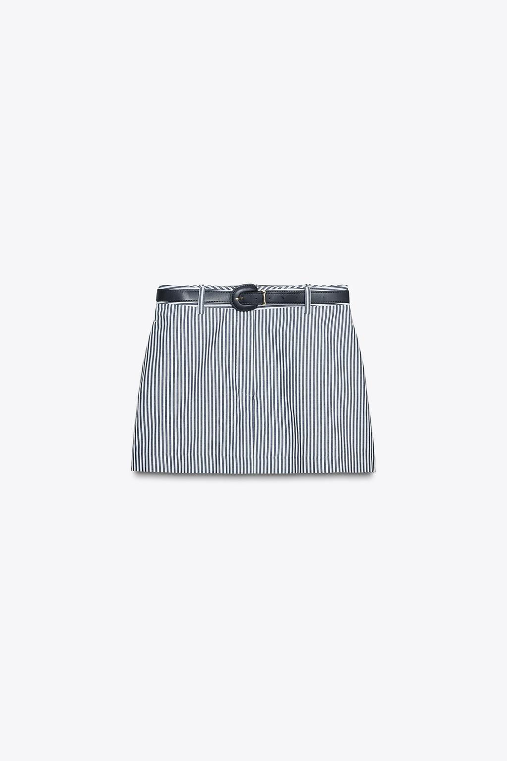 STRIPED CULOTTES WITH BELT - Zara фото 13