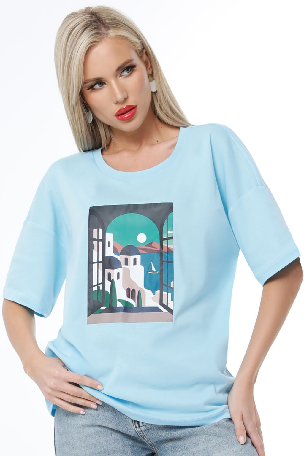 Футболка Нереально крутая, блю - Dstrend фото 10