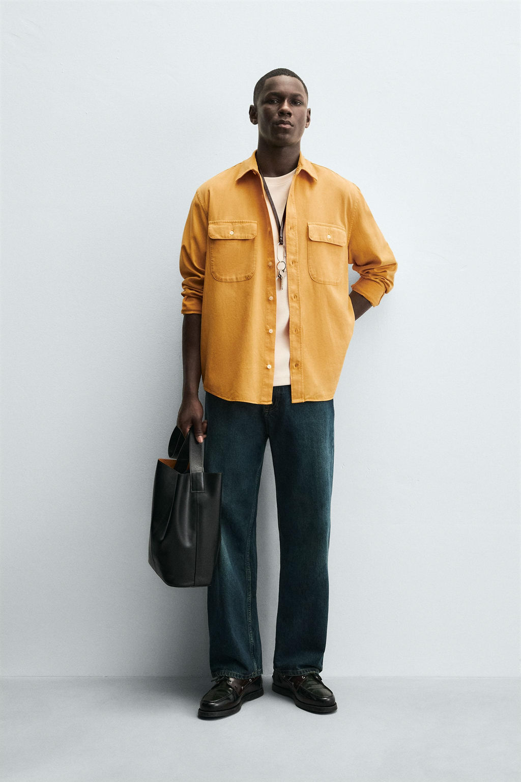 LYOCELL/COTTON SHIRT WITH POCKETS