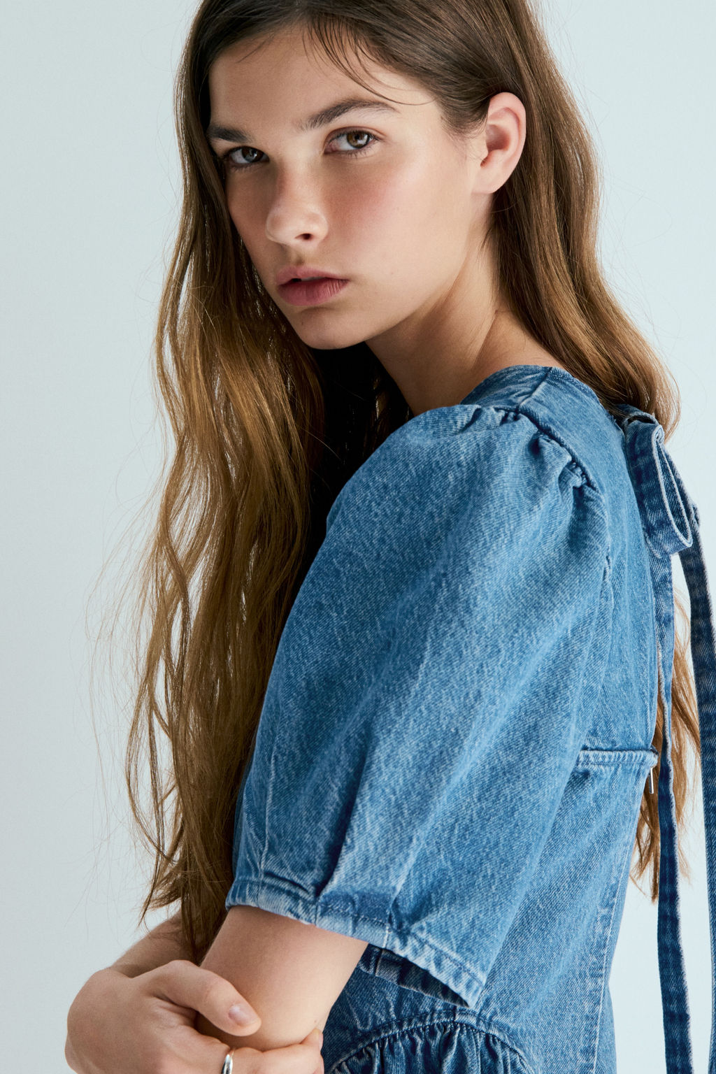 Vestido denim con falda acampanada - H&m фото 4