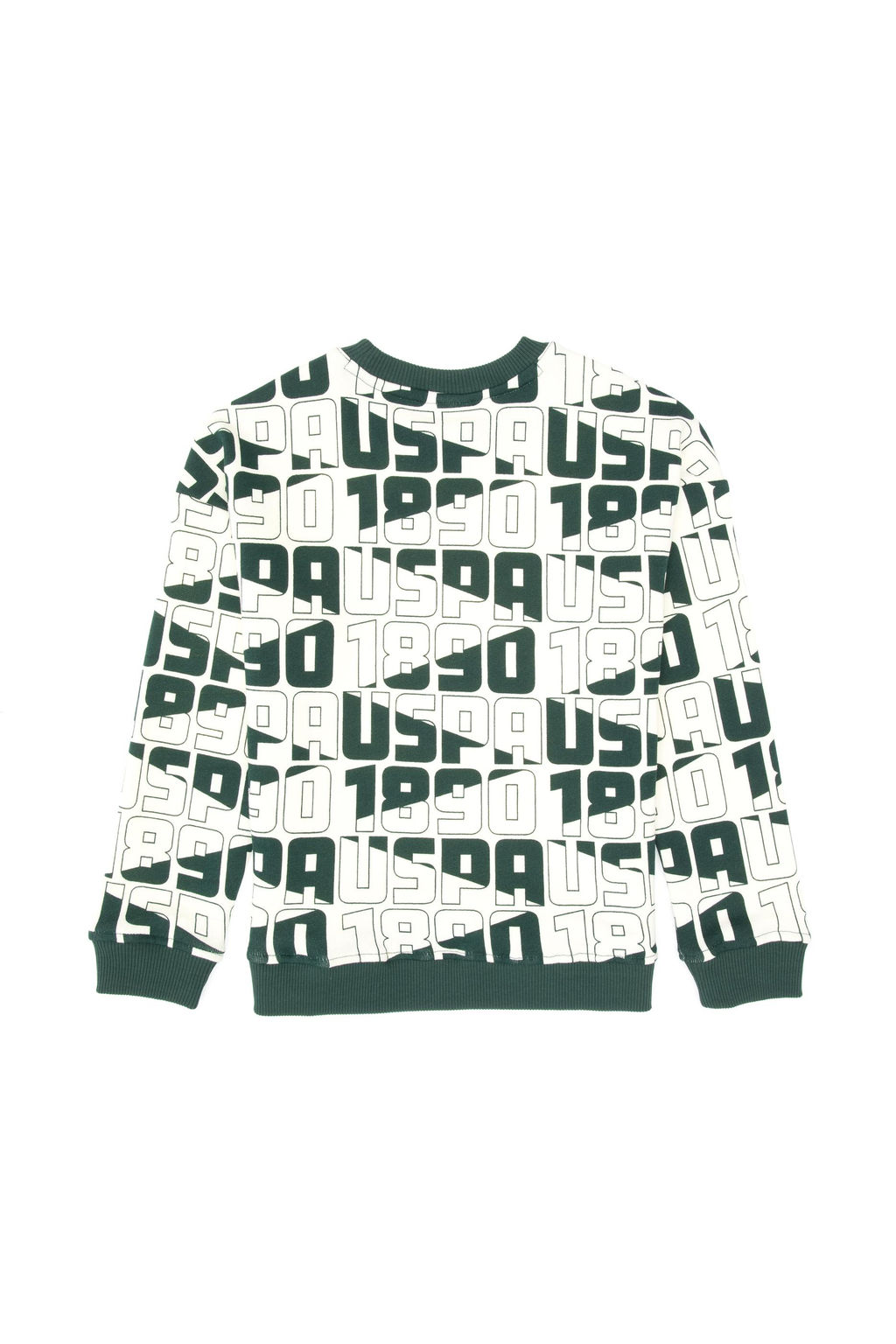 Erkek _ocuk Koyu Ye_il Bisiklet Yaka Sweatshirt