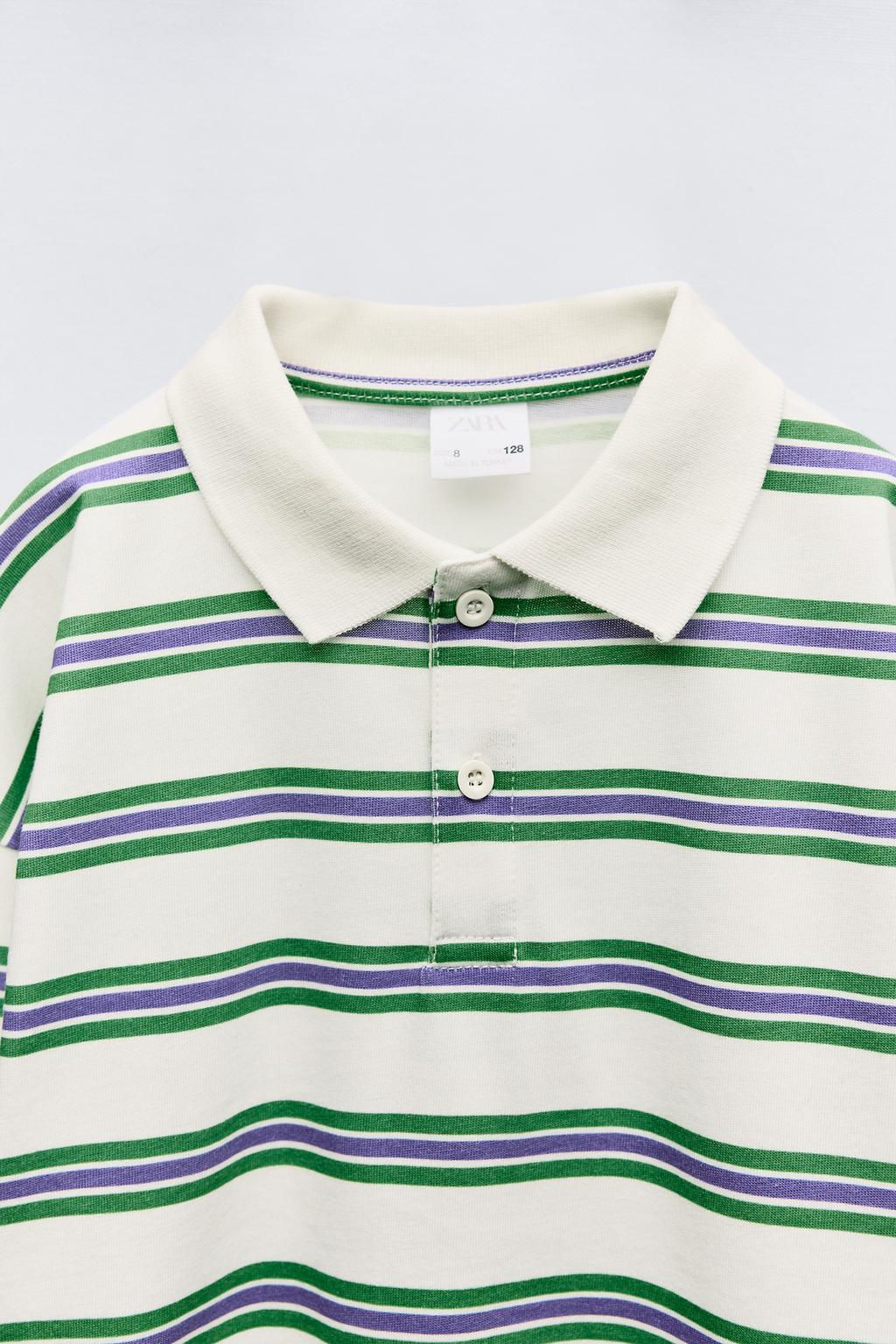 STRIPED POLO T-SHIRT - Zara фото 3