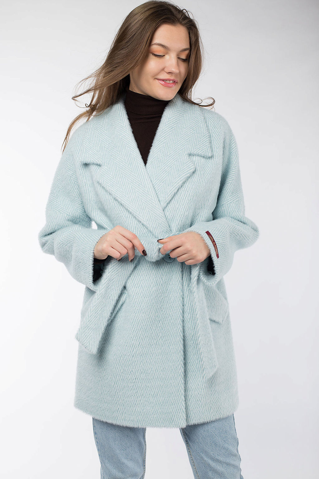 Пальто женское демисезонное (пояс) - El podio фото 7