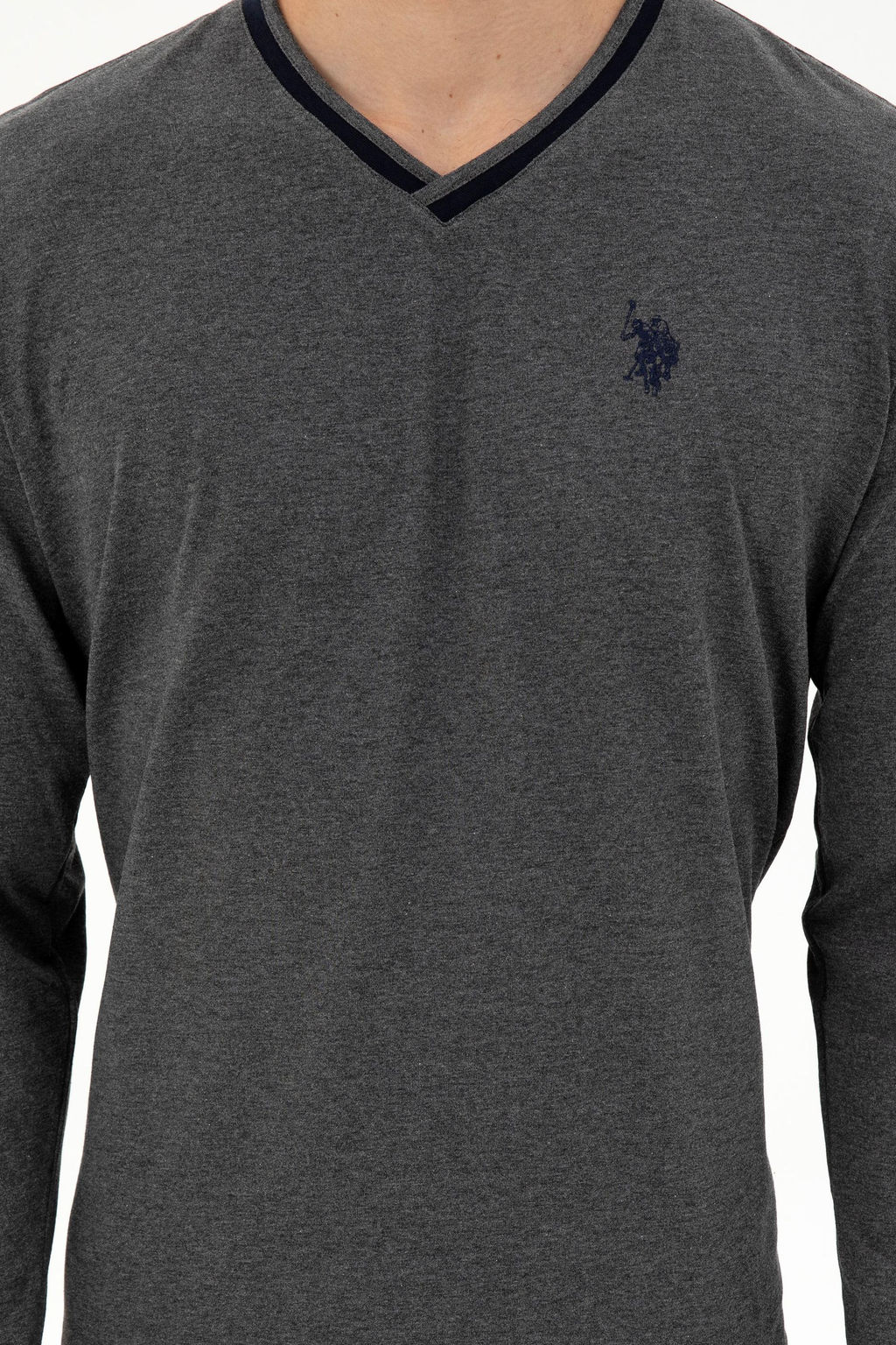 Мужской пижамный комплект антрацитового меланжевого цвета Неожиданная скидка в корзине - U.s. polo assn фото 5