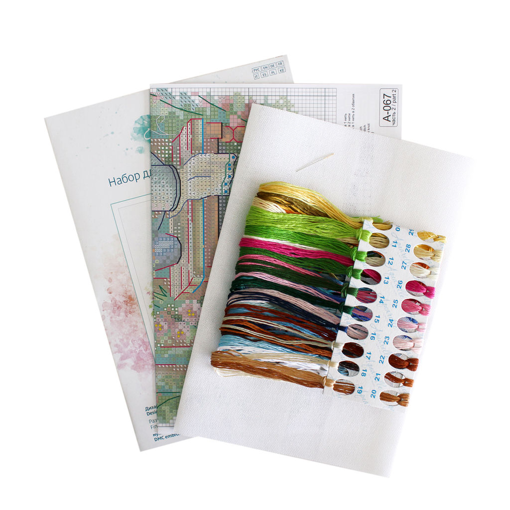 Набор для вышивания М.П.Студия А-067 Цветущий сад 21 х 17 см