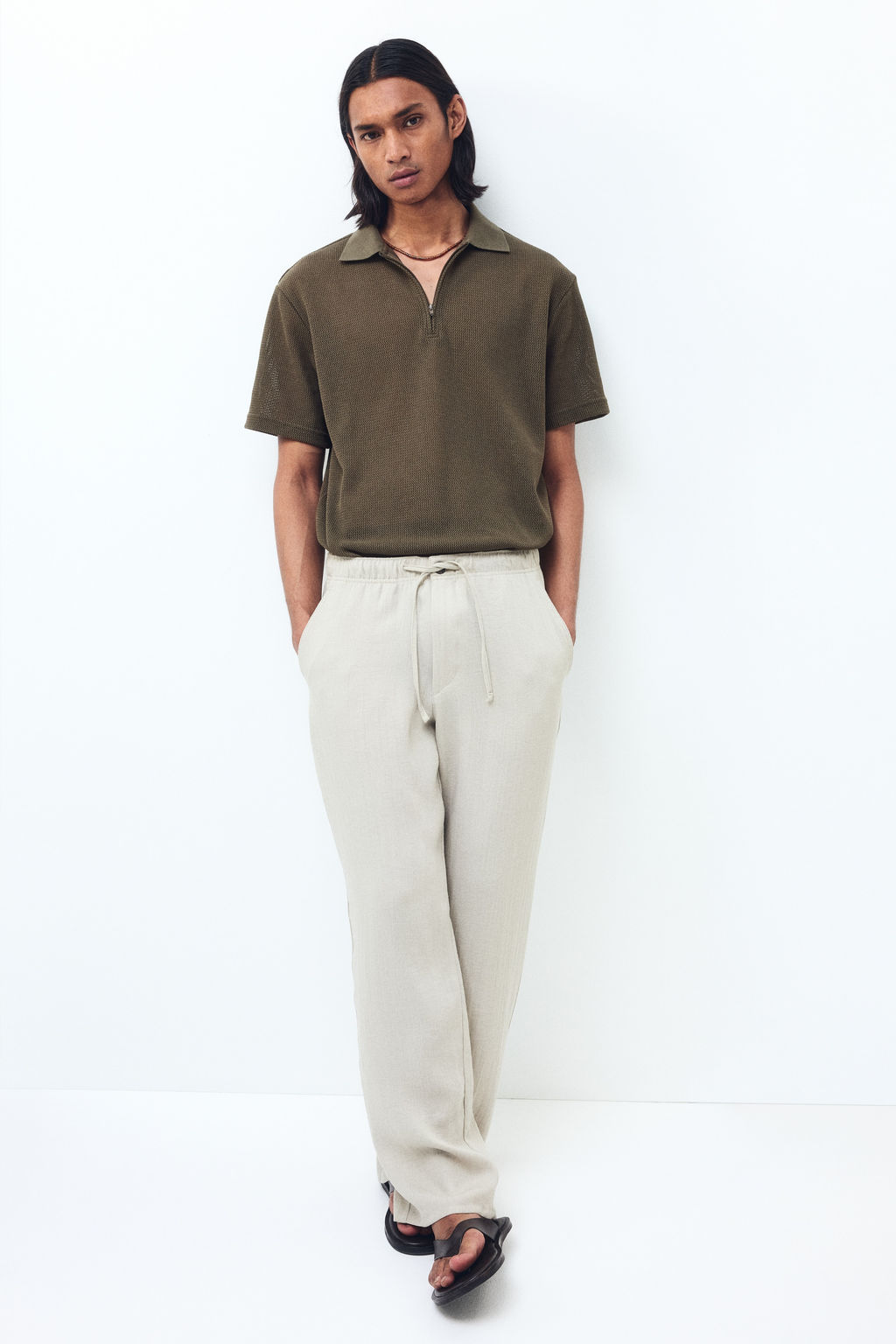 Polo en punto calado Regular Fit - H&m фото 5