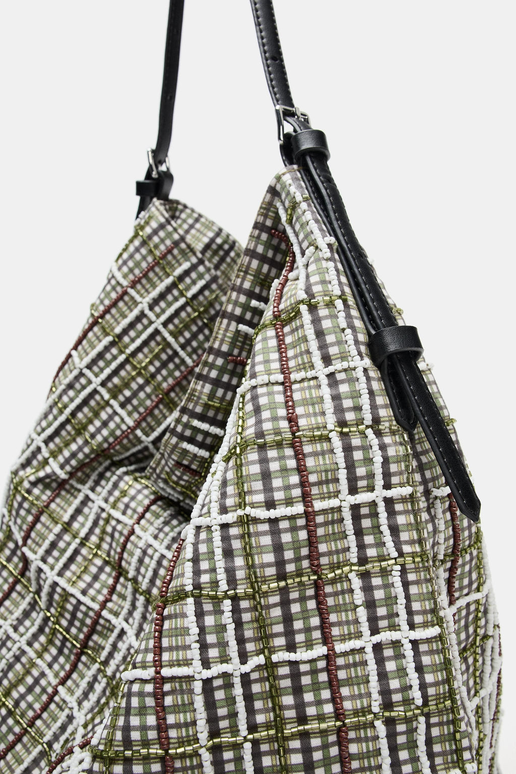 BOLSO SHOPPER APLIQUES BRILLOS / Verde - Zara фото 6