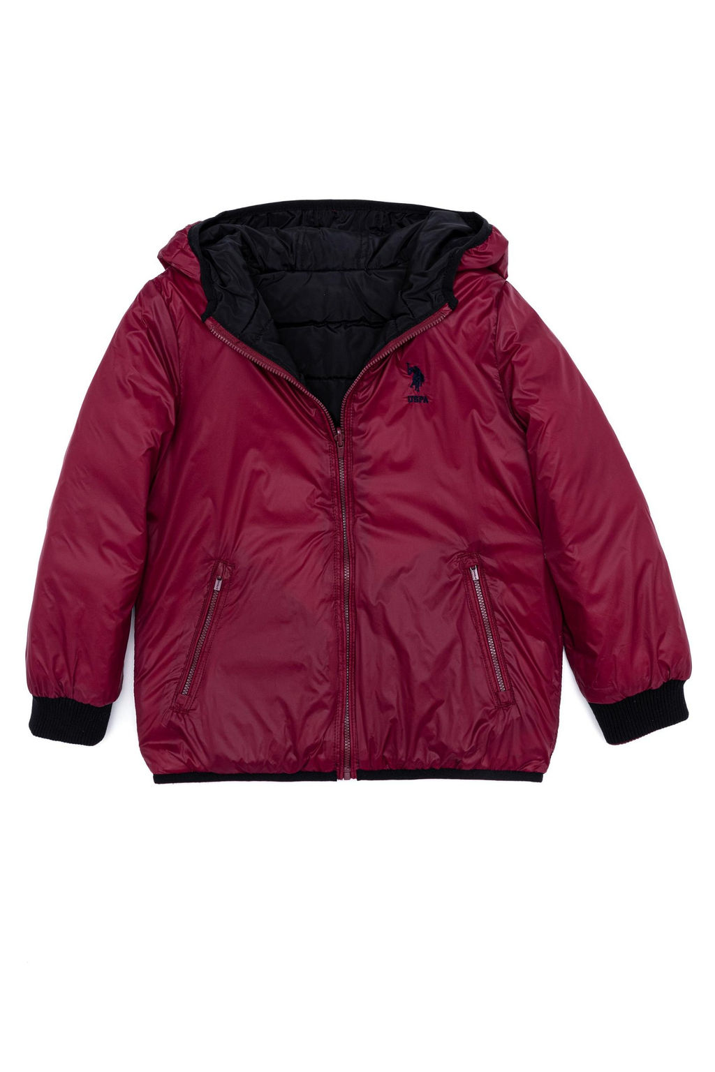 U. S. Polo Assn Черное пальто с капюшоном для мальчика - U.s. polo assn фото 7