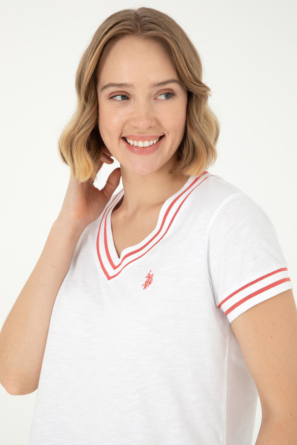 Женская белая футболка - U.s. polo assn фото 2