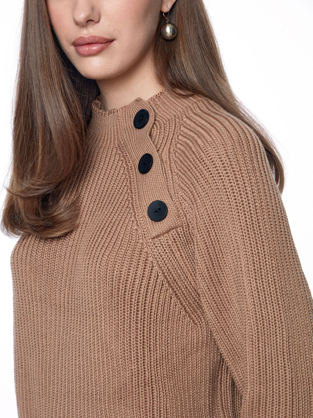 CONTE LDK 219 Джемпер с планкой на пуговицах peanut - Conte elegant фото 3