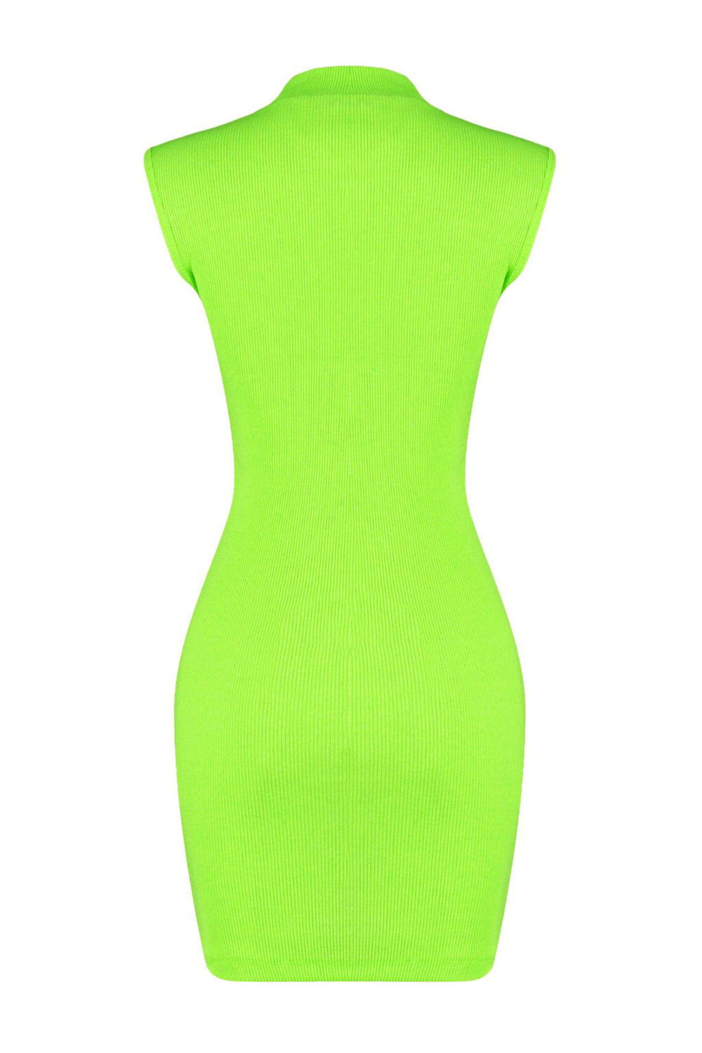 TRENDYOLMILLA Siyah Vucuda Oturan Bisiklet Yaka Mini Fitilli Esnek Orme Kalem Elbise TWOSS22EL2819 фото 6