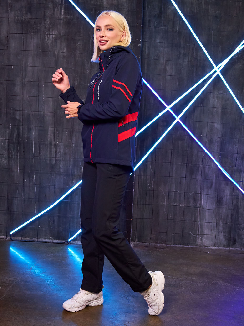 Женская мембранная куртка виндстоппер на флисе Azimuth Заря 124/23982_705 Темно-Синий  фото 12