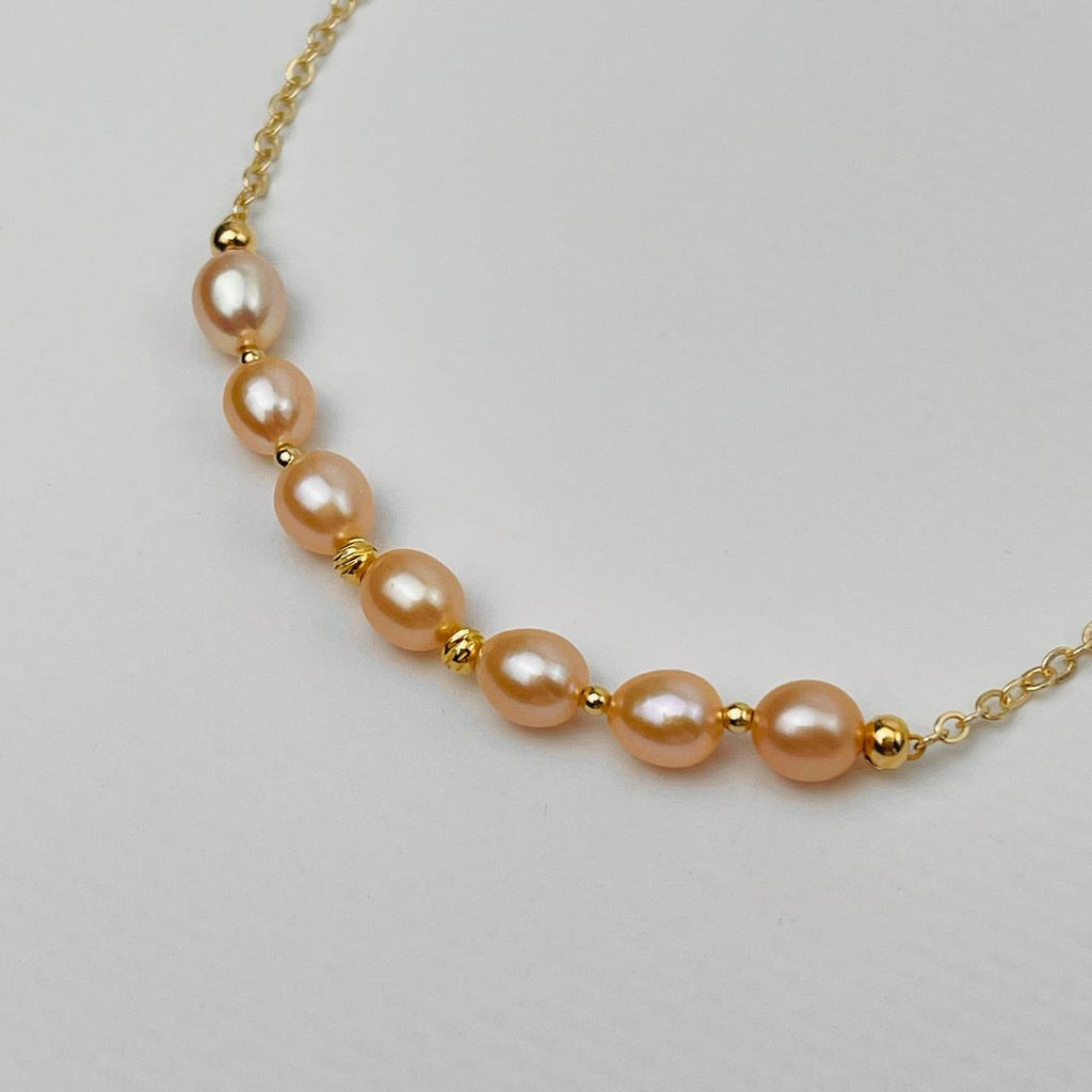 Колье на цепочке с Жемчугом 43 см +