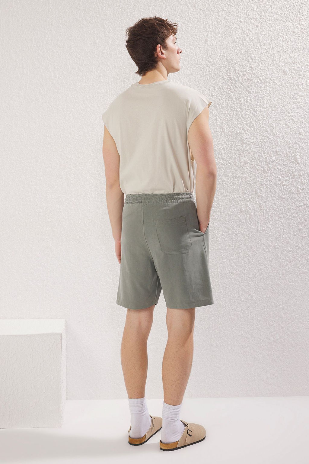 TRENDYOL MAN Erkek Haki %100 Modal Yazl?k Sort & Bermuda TMNSS25SR00009 - Trendyolmilla фото 4