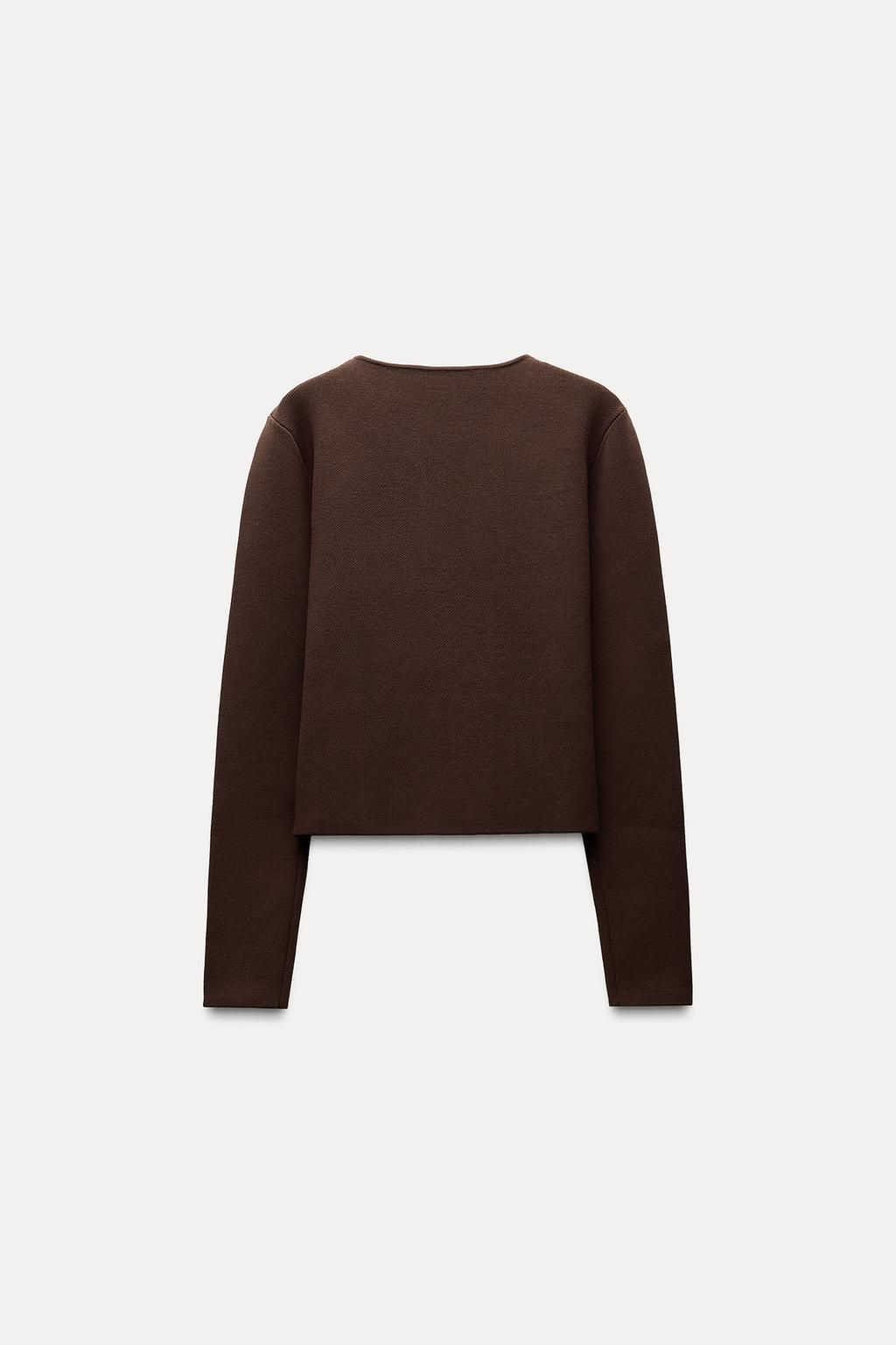 KNIT WRAP CARDIGAN - Zara фото 4