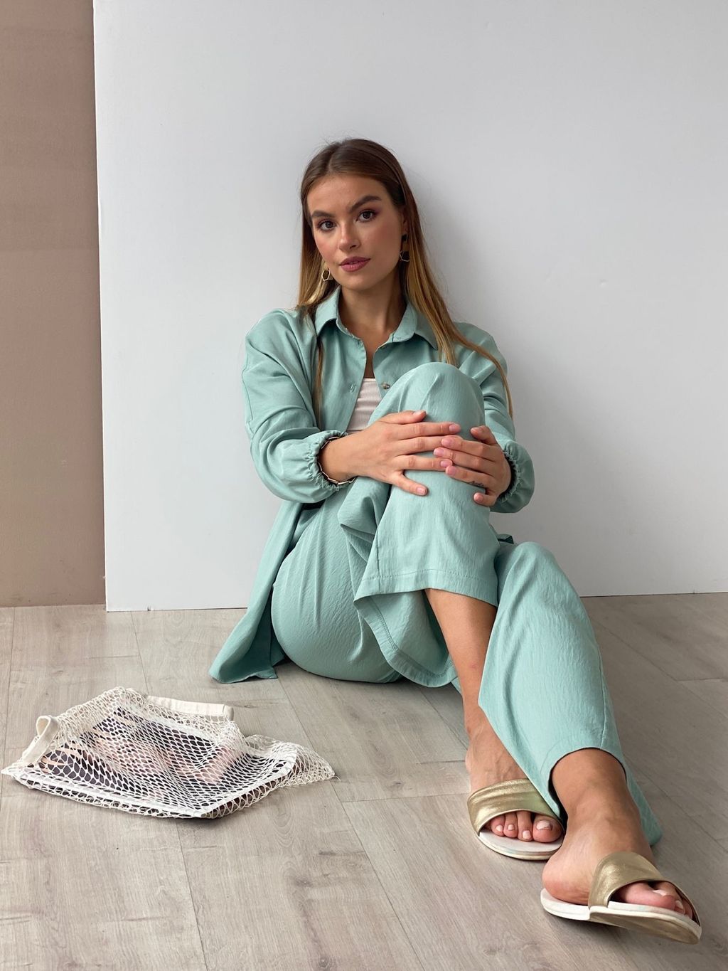 10005 Брюки летние фисташковые - Martichelli фото 9