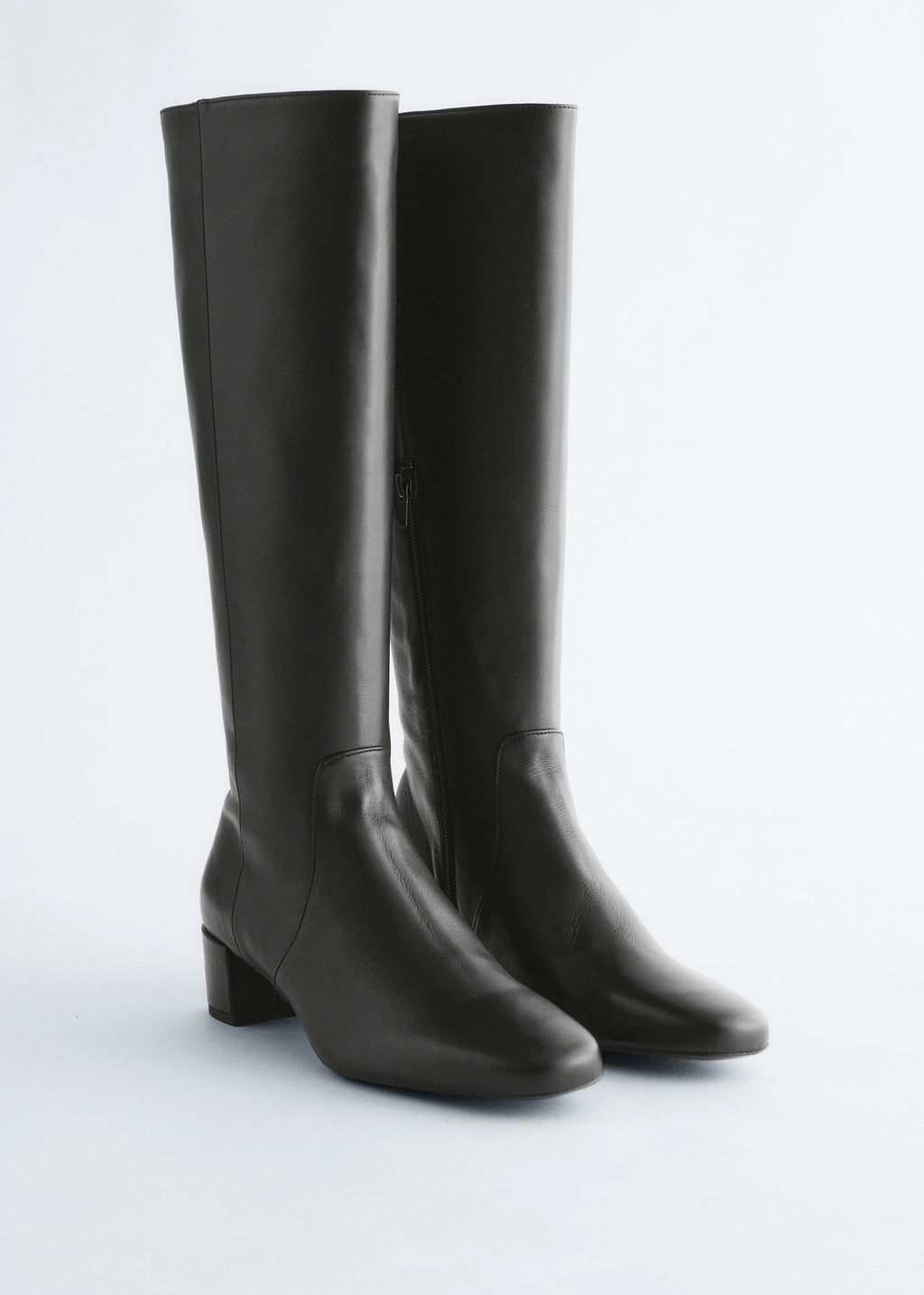 Botas de piel hasta la rodilla con tac?n