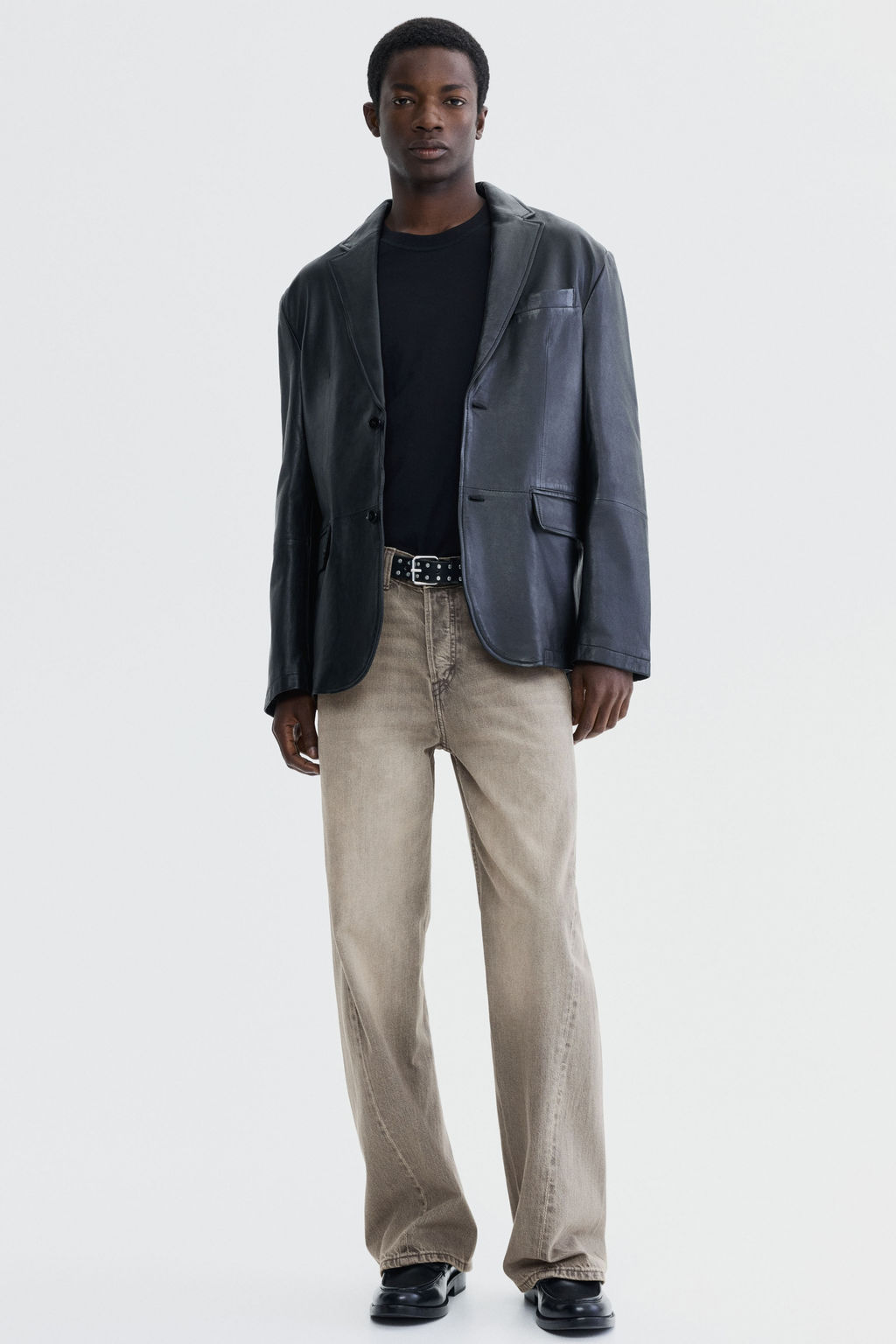 Vaquero recto con costuras giradas Loose Fit - H&m фото 4