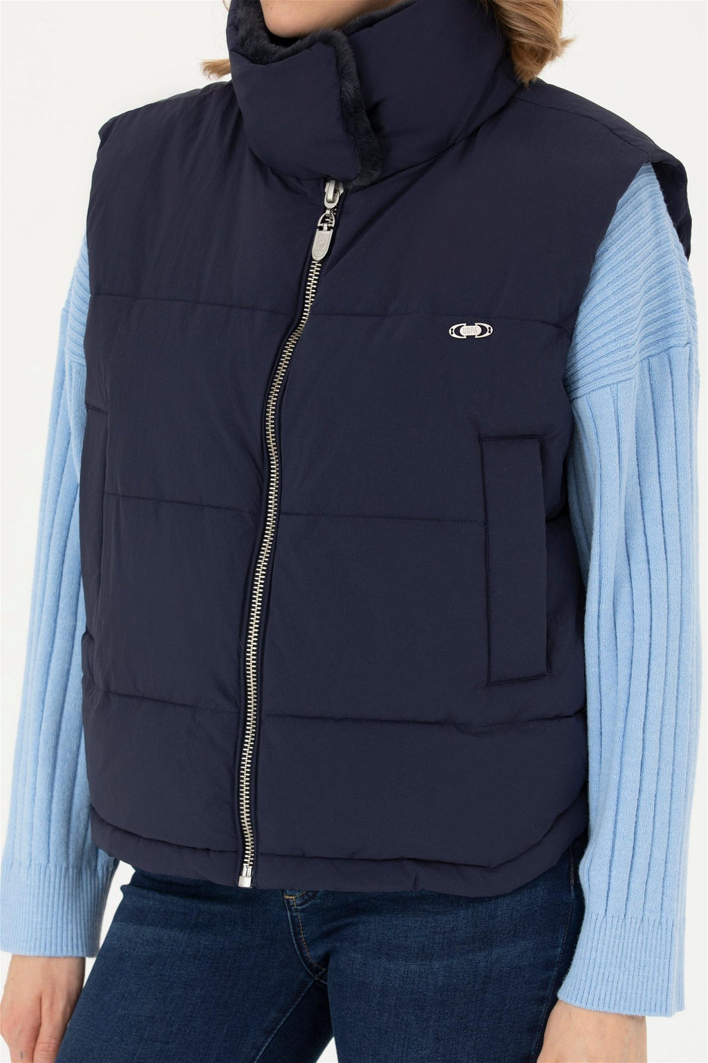 Женский темно-синий жилет Неожиданная скидка в корзине - U.s. polo assn фото 6