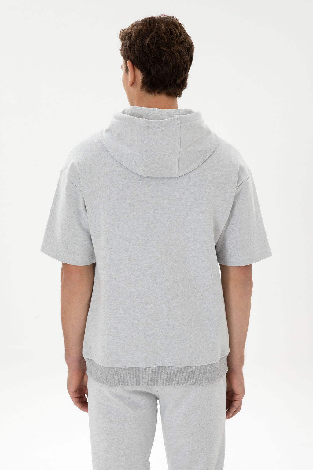 Erkek Comfort Fit Kap__onlu K_sa Kollu Gri Melanj Sweatshirt - U.s. polo assn фото 19