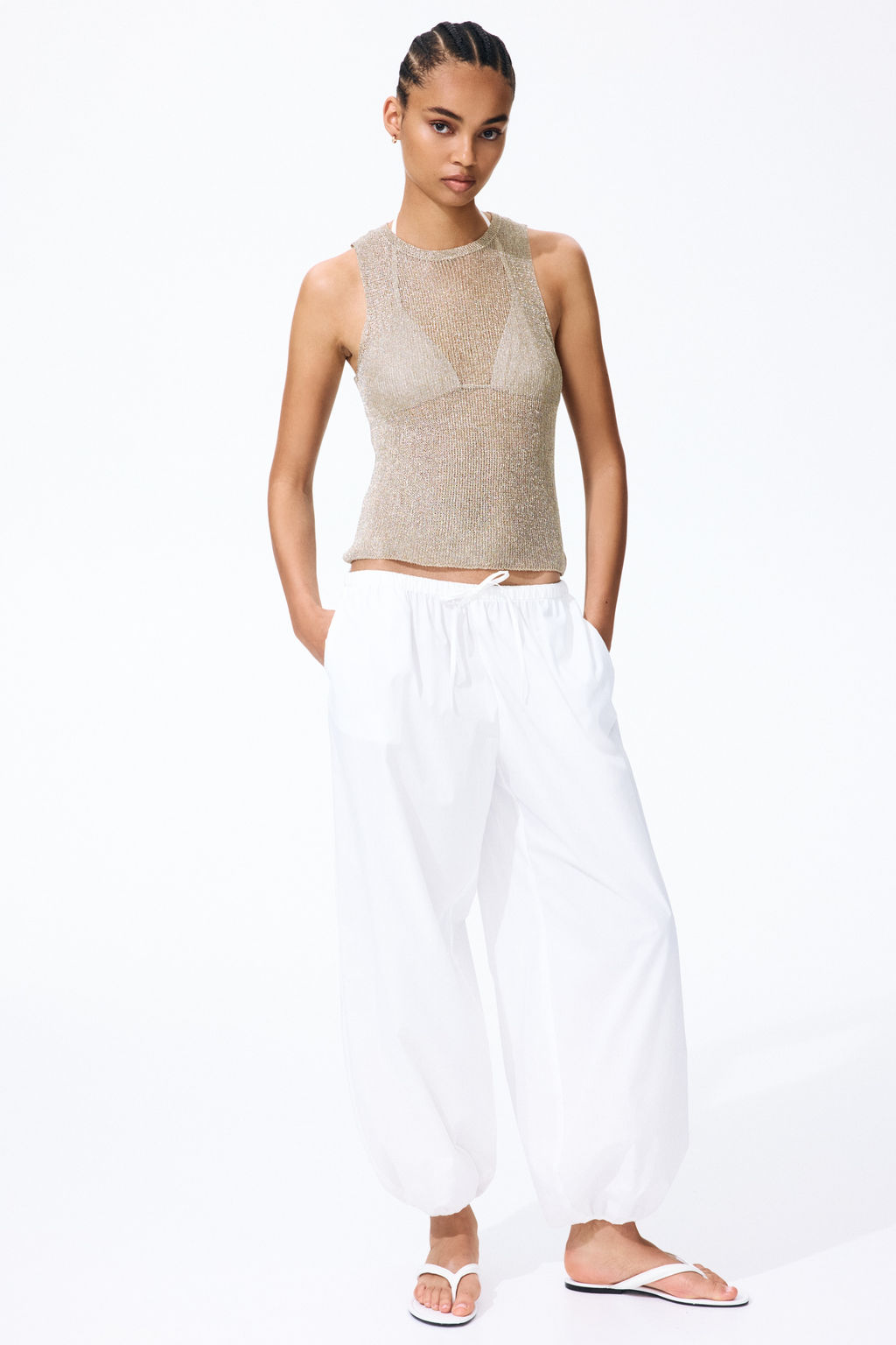 Top de punto metalizado - H&m фото 7