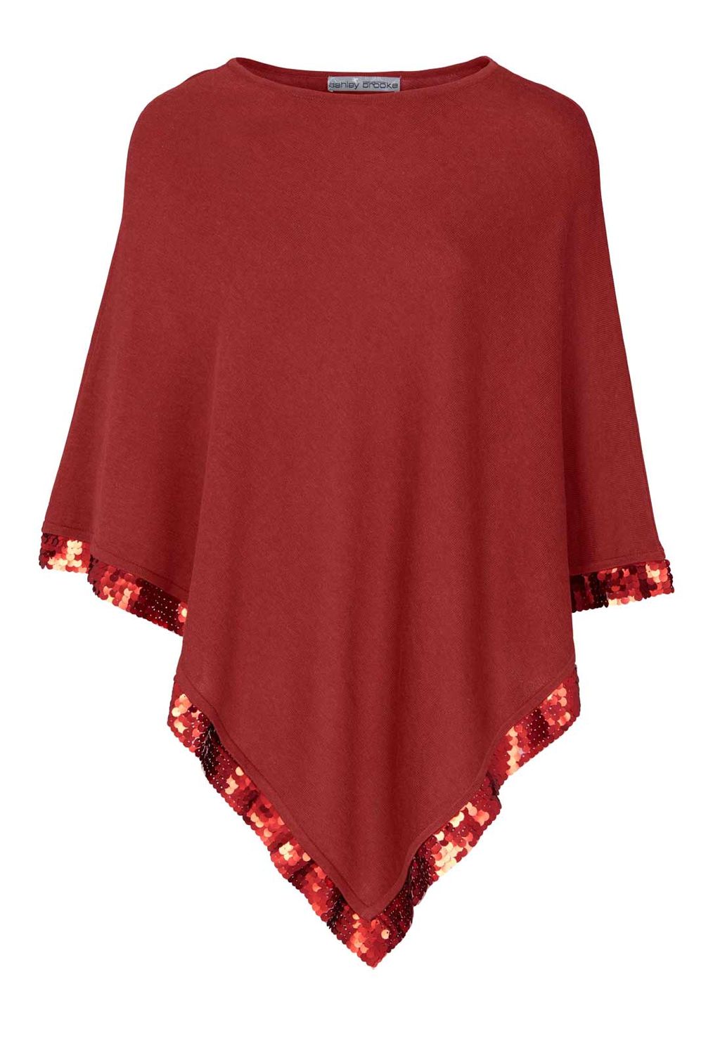 Пончо, каштановое - Ashley brooke фото 2