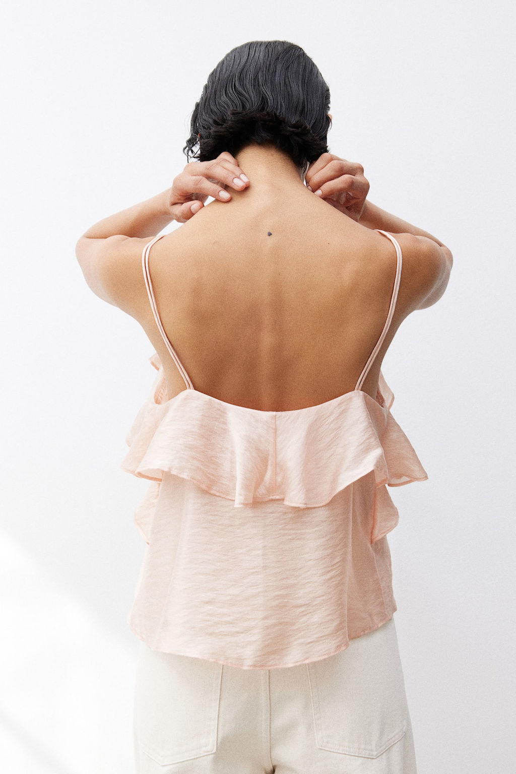 Top de volantes con tirantes espagueti - H&m фото 4