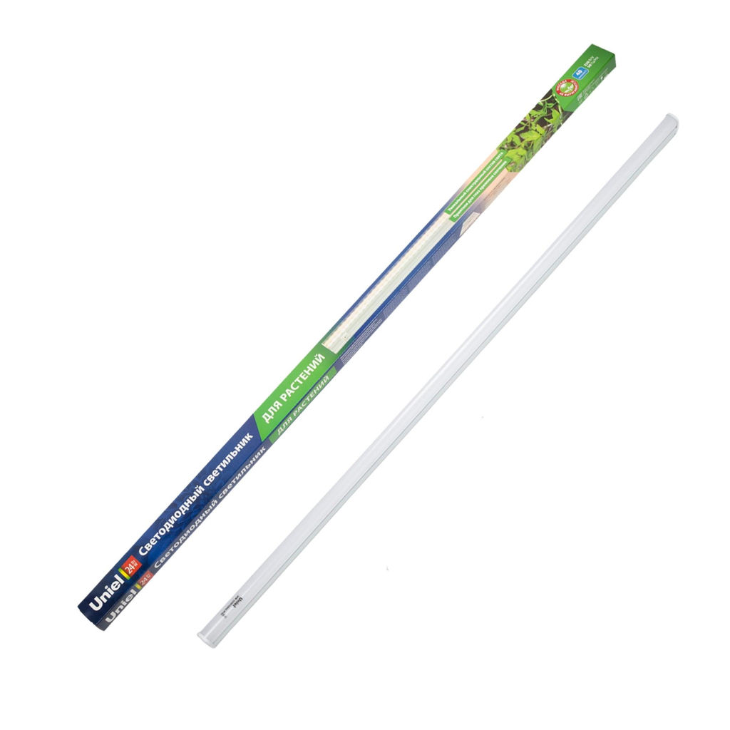 ULI-P11-24W/SPFR IP40 WHITE Светильник для растений светодиодный линейный, 872мм, выкл. на корпусе. Алюминий. Спектр для фотосинтеза. TM Uniel