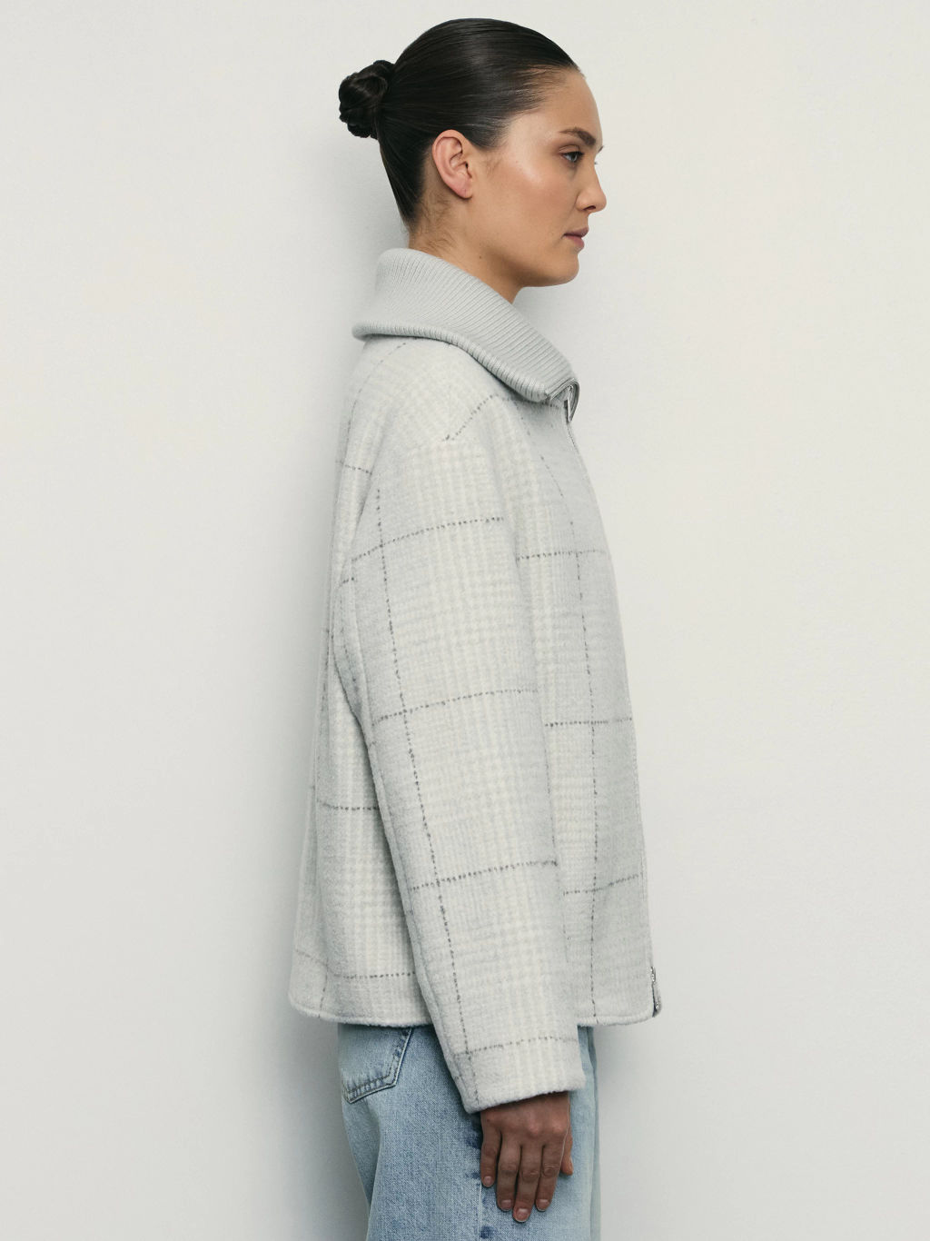 Полупальто с вязаным воротником / Zarina фото 4