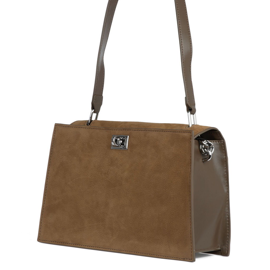 M6308 brown, Женская комбинированная сумка, Barcelo Biagi