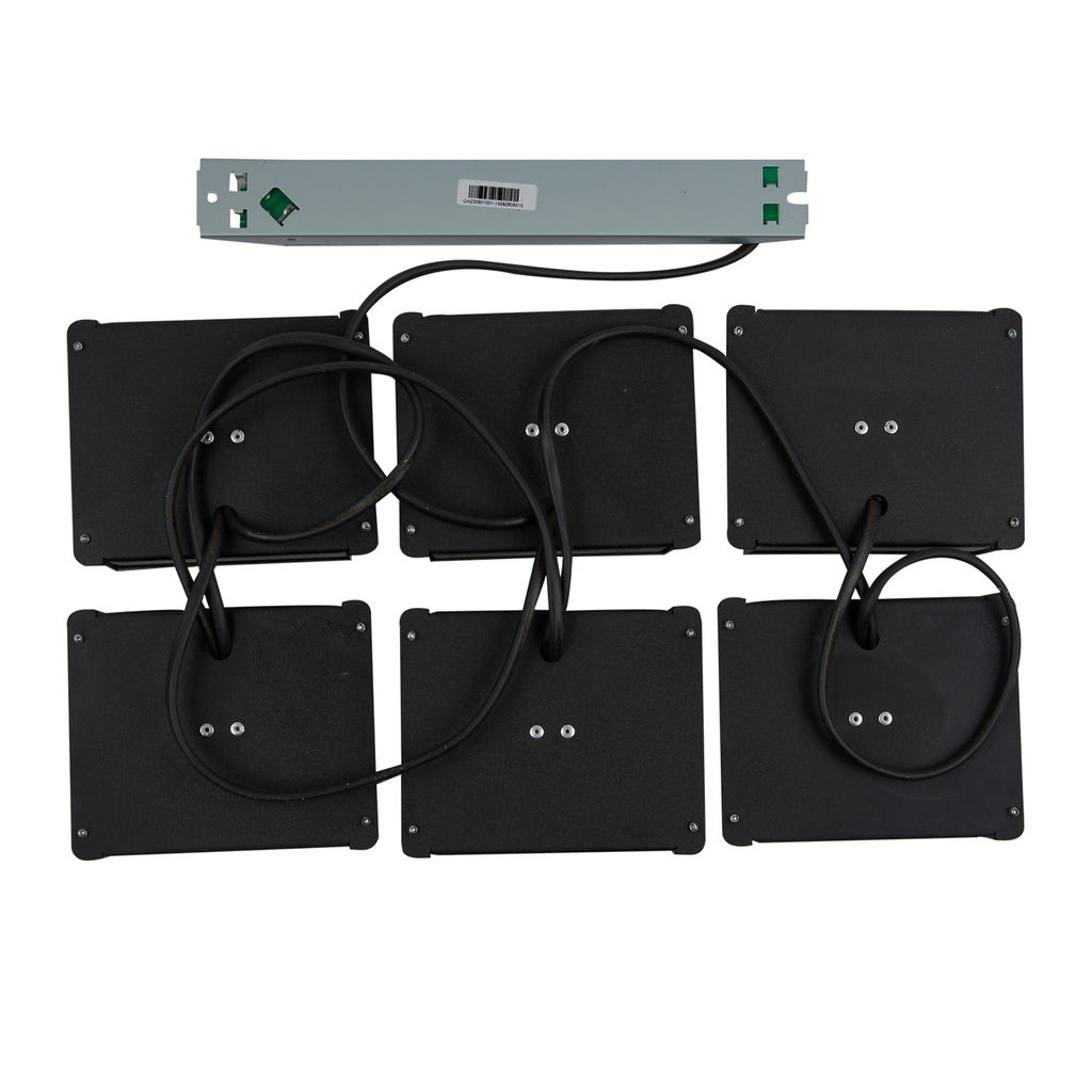 ULP-0808 42W/4000К IP40 GRILYATO BLACK KIT06 Светильники светодиодные потолочные встраиваемые, комплект из 6 штук. Белый свет (4000K). 5208Лм. Для ячеек 86x86мм. Корпус черный. В комплекте с и/п. ТМ Uniel