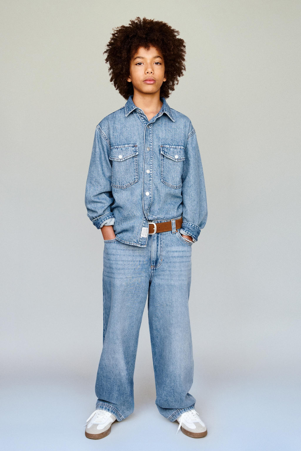 DENIM SHIRT WITH POCKETS - Zara фото 6