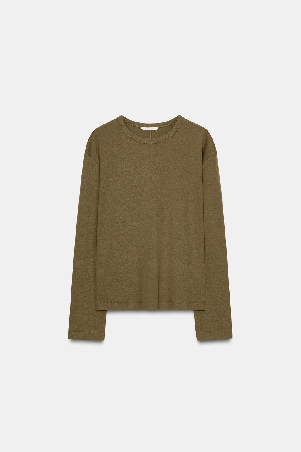 RIBBED LONG SLEEVE T-SHIRT - Zara фото 5