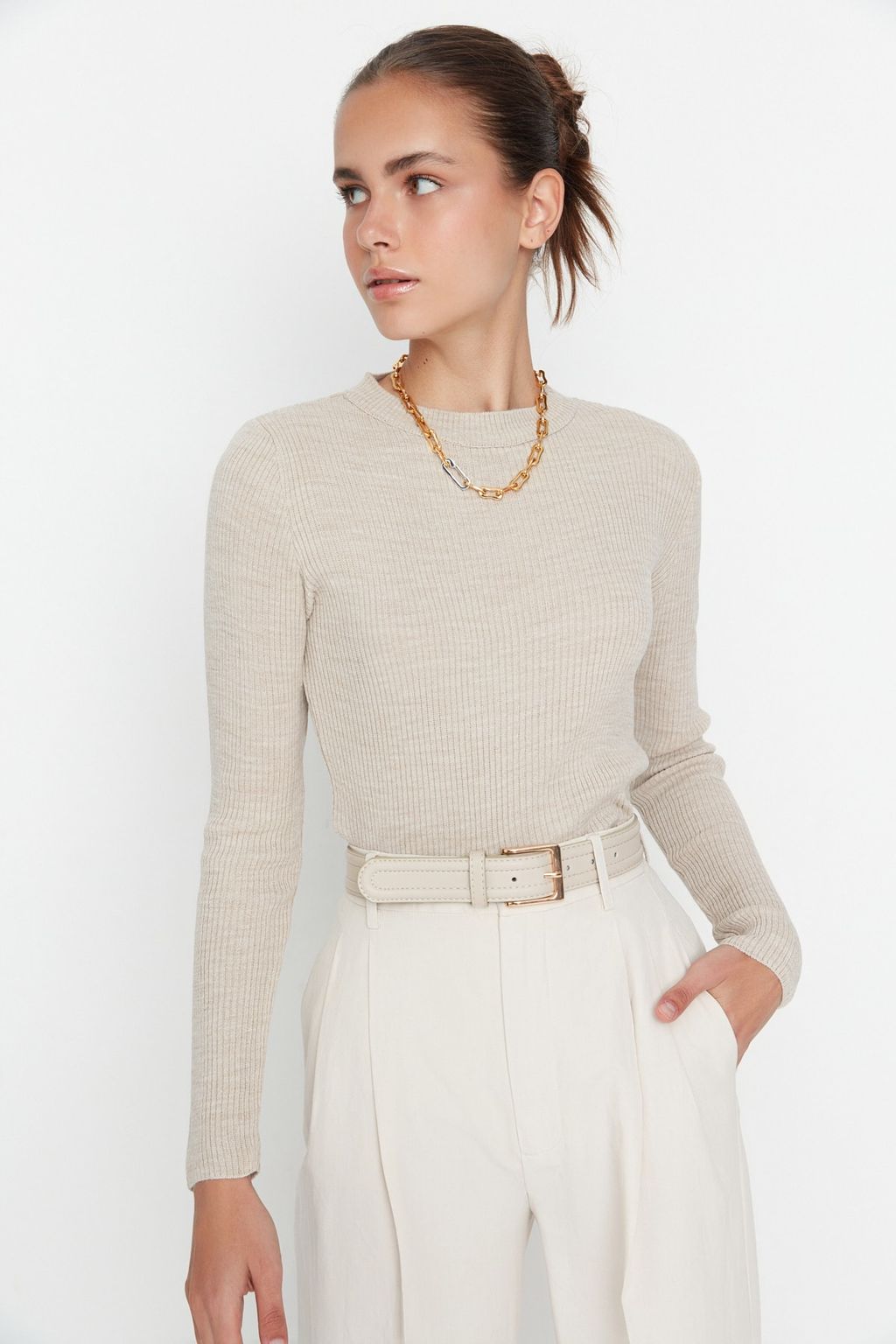 Tas Basic Fitilli Triko Kazak TWOAW22KZ1708