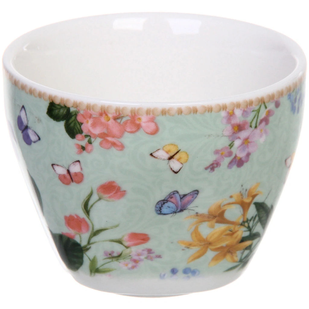 Чайный набор 4 предмета "Цветочная фантазия" (2 кружи 130мл+2 блюдца)