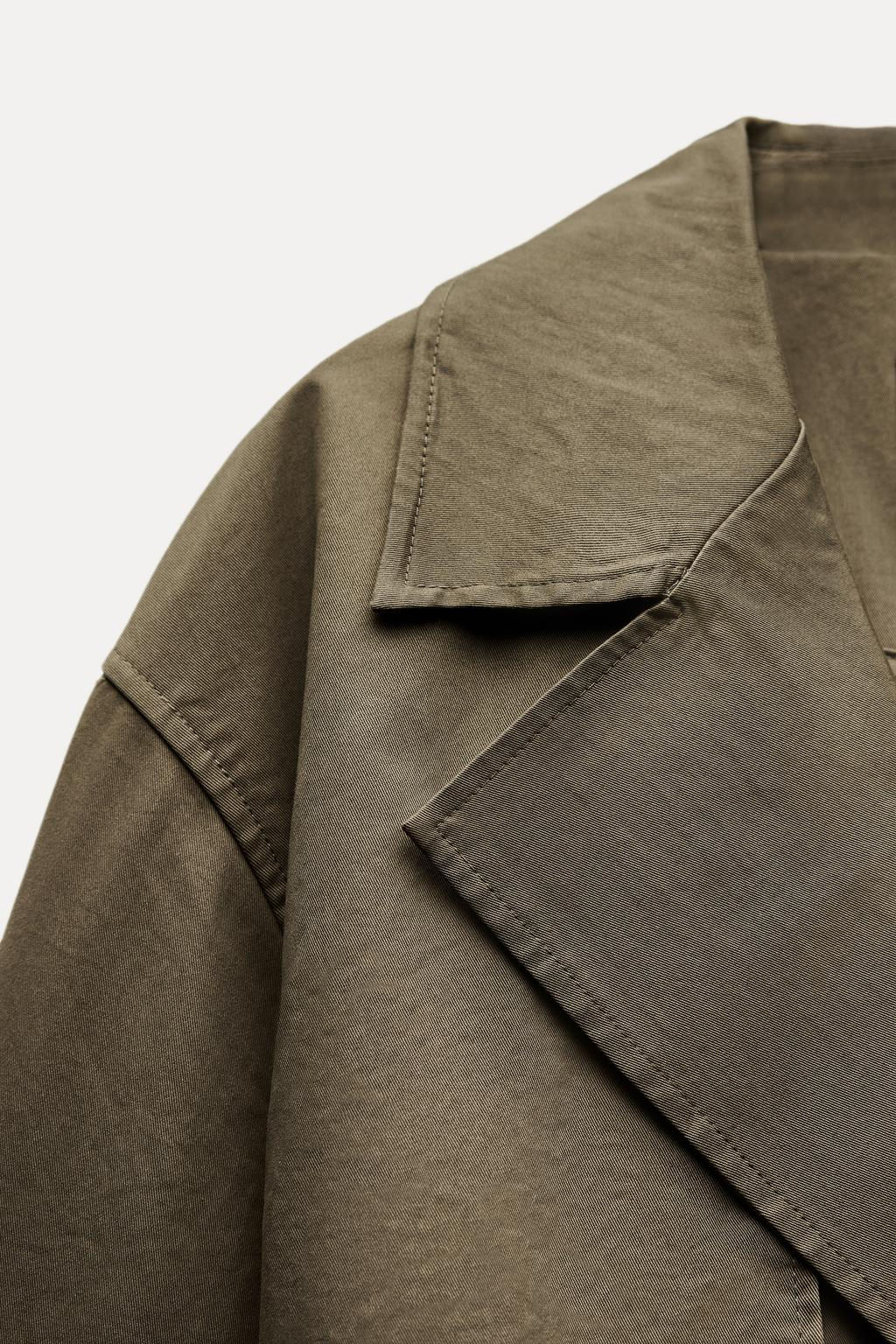 LONG TRENCH COAT WITH BELT - Zara фото 14