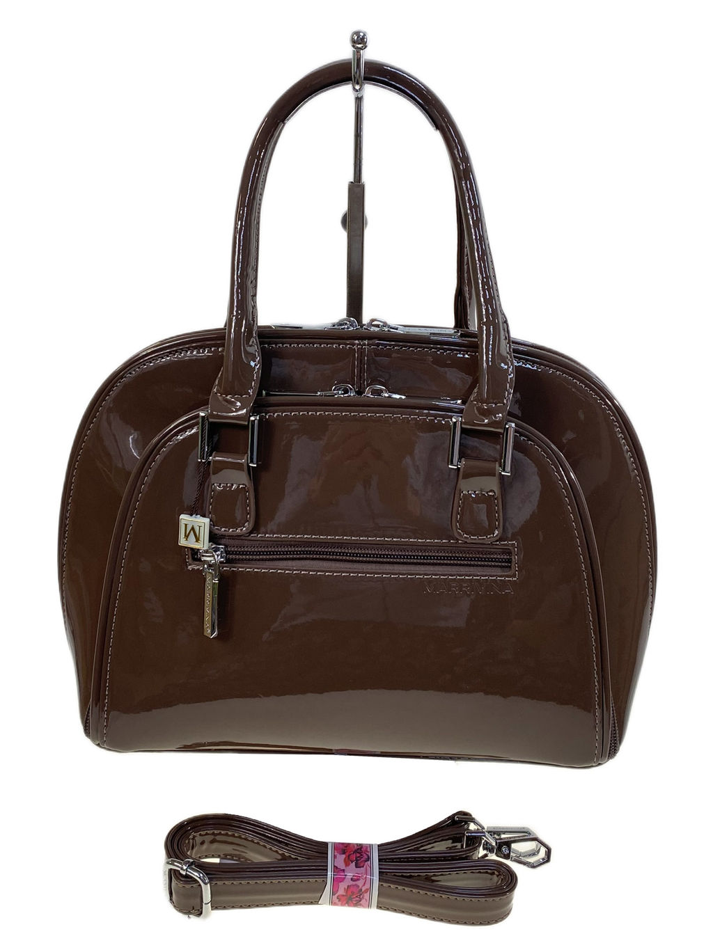 Женская сумка из искусственной кожи, цвет шоколад - Greta фото 2