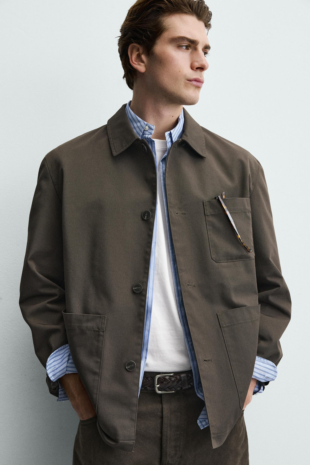 SOBRECAMISA CANVAS FORRO CONTRASTE / Vis?n - Zara фото 6