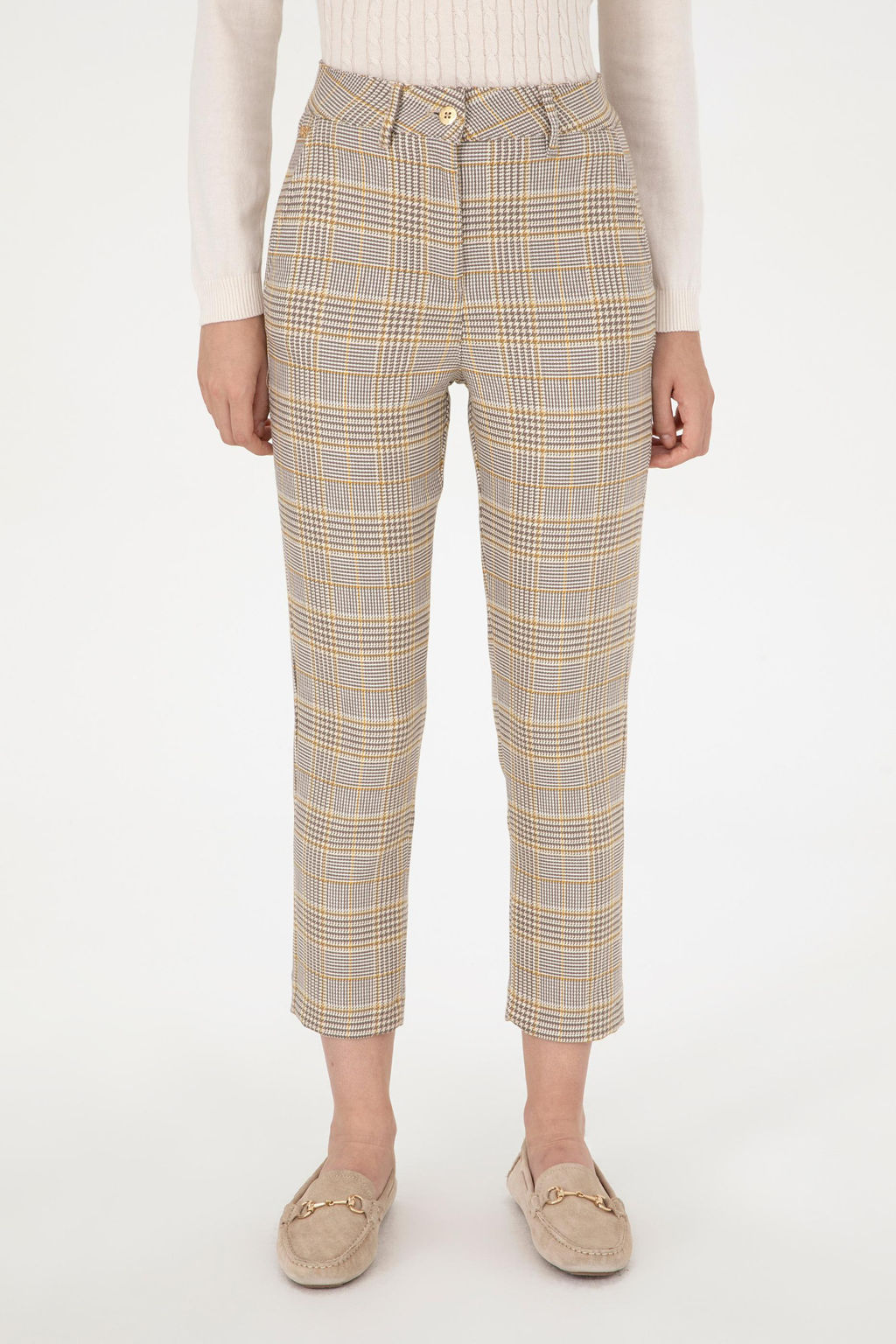 Kad_n Sar_ Carrot Hight Waist Fit Kanvas Pantolon