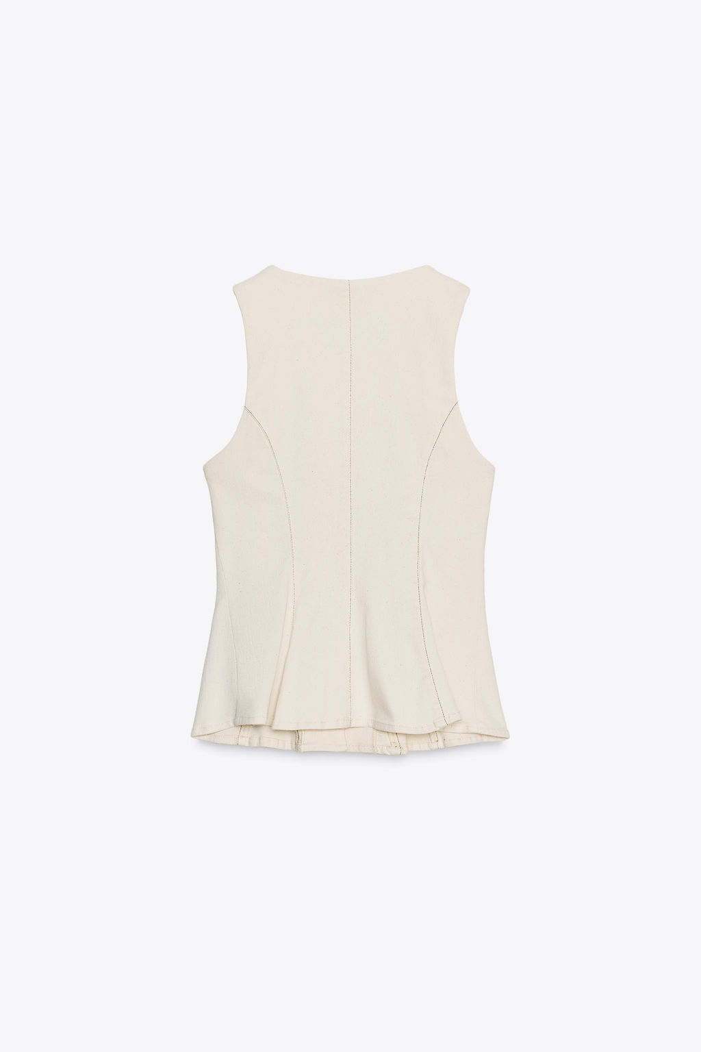 TOPSTITCHED PEPLUM WAISTCOAT - Zara фото 8