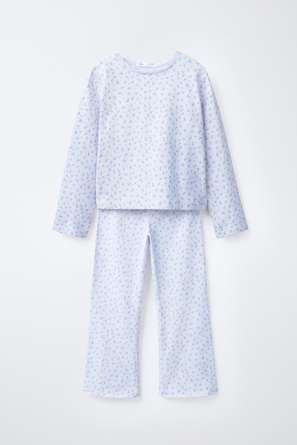 6-14 A?OS/ PIJAMA ESTAMPADO FLORES / Azul claro - Zara фото 7