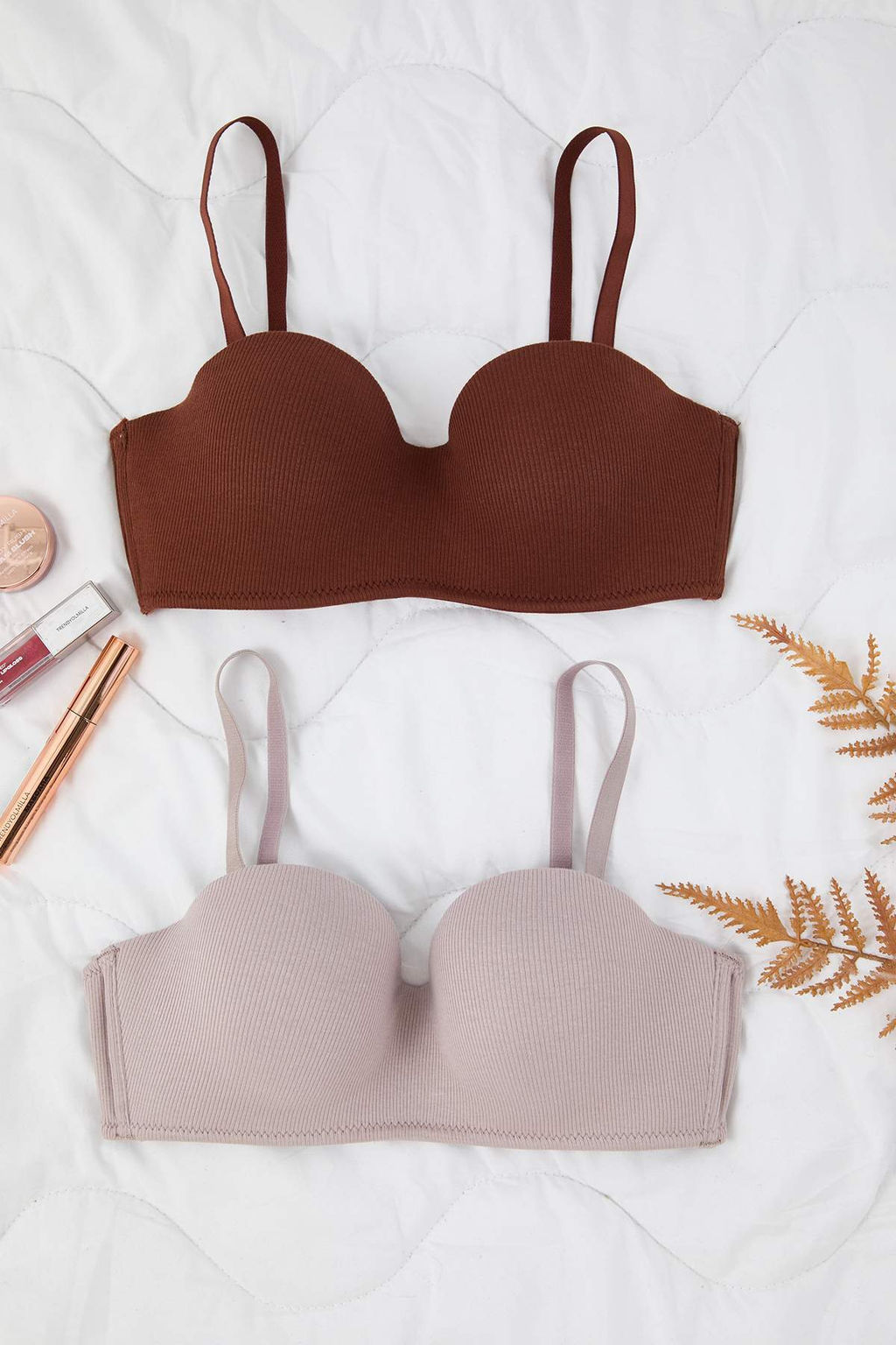 Siyah-Yesil 2li Kaskorse Balenli Duz Sabit Kap Balconette Sutyen THMAW26SU00006 - Trendyolmilla фото 15