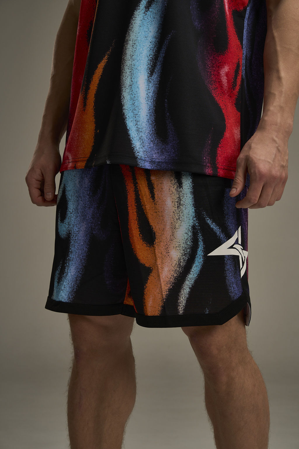 Шорты Черный/Оранжевый (Принт) SHOCK 4 Game Shorts - Anta фото 7