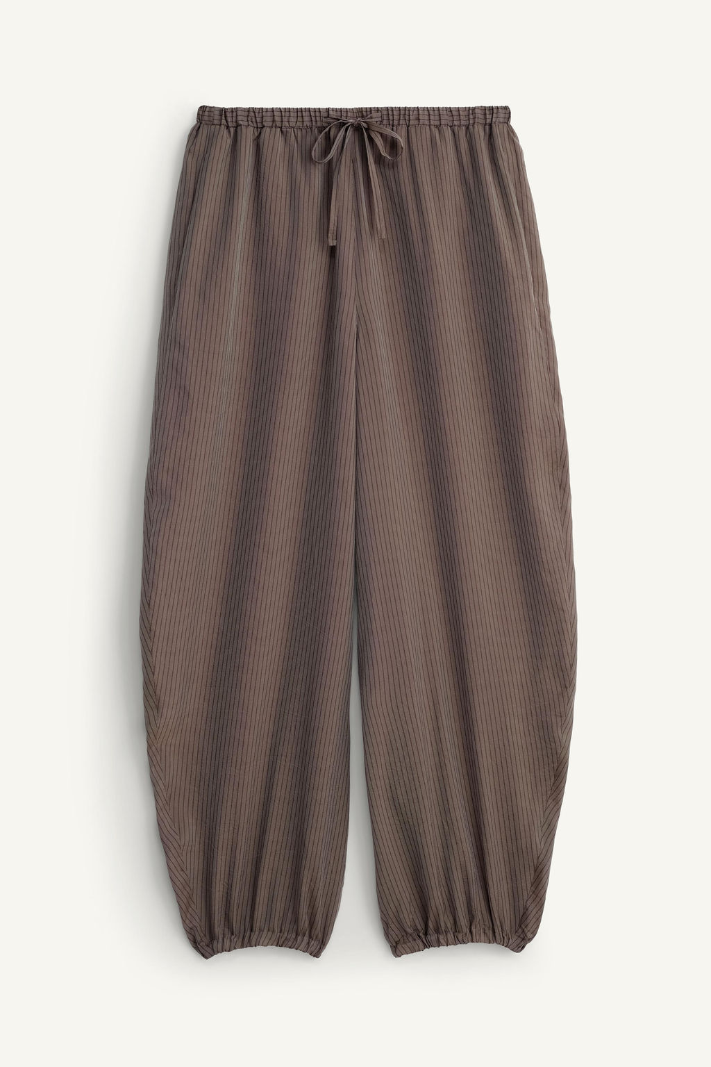 PANTAL?N BALLOON FIT RAYAS VISCOSA - CUPRO / rayas - Zara фото 7