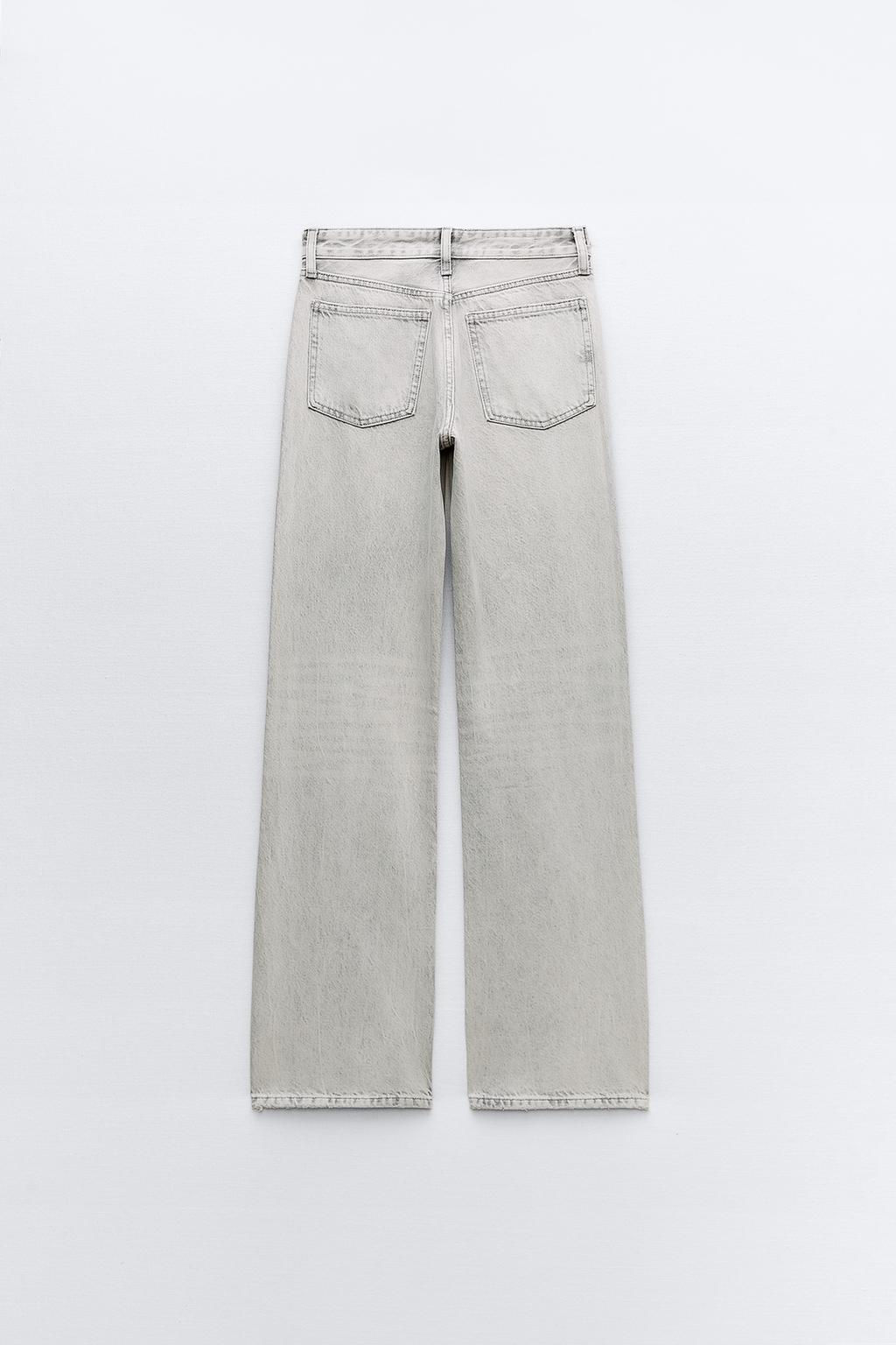 TRF WIDE-LEG MID-RISE FULL LENGTH JEANS - Zara фото 25